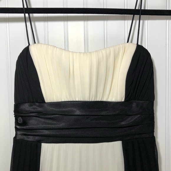 Pleated chiffon retro style cocktail dress M 10 - Picture 5 of 8